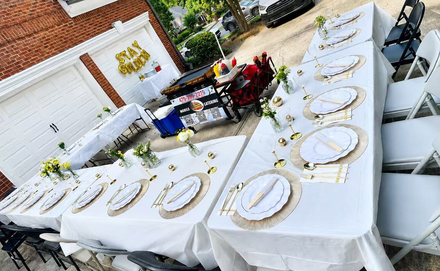 Large hibachi catering event in Metro Atlanta